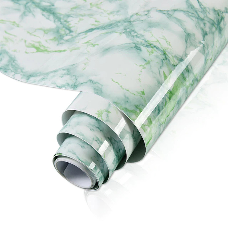 Waterproof Marble Adhesive Wallpaper Vinyl Wall Sticker Bathroom Kitchen Room