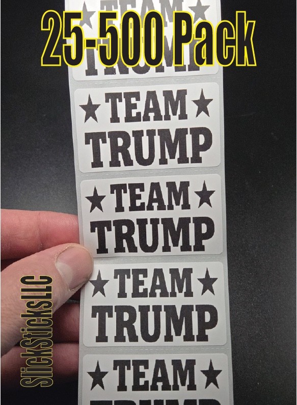 TEAM TRUMP 25-500PCS stickers bulk decals Donald election re elect forever vance