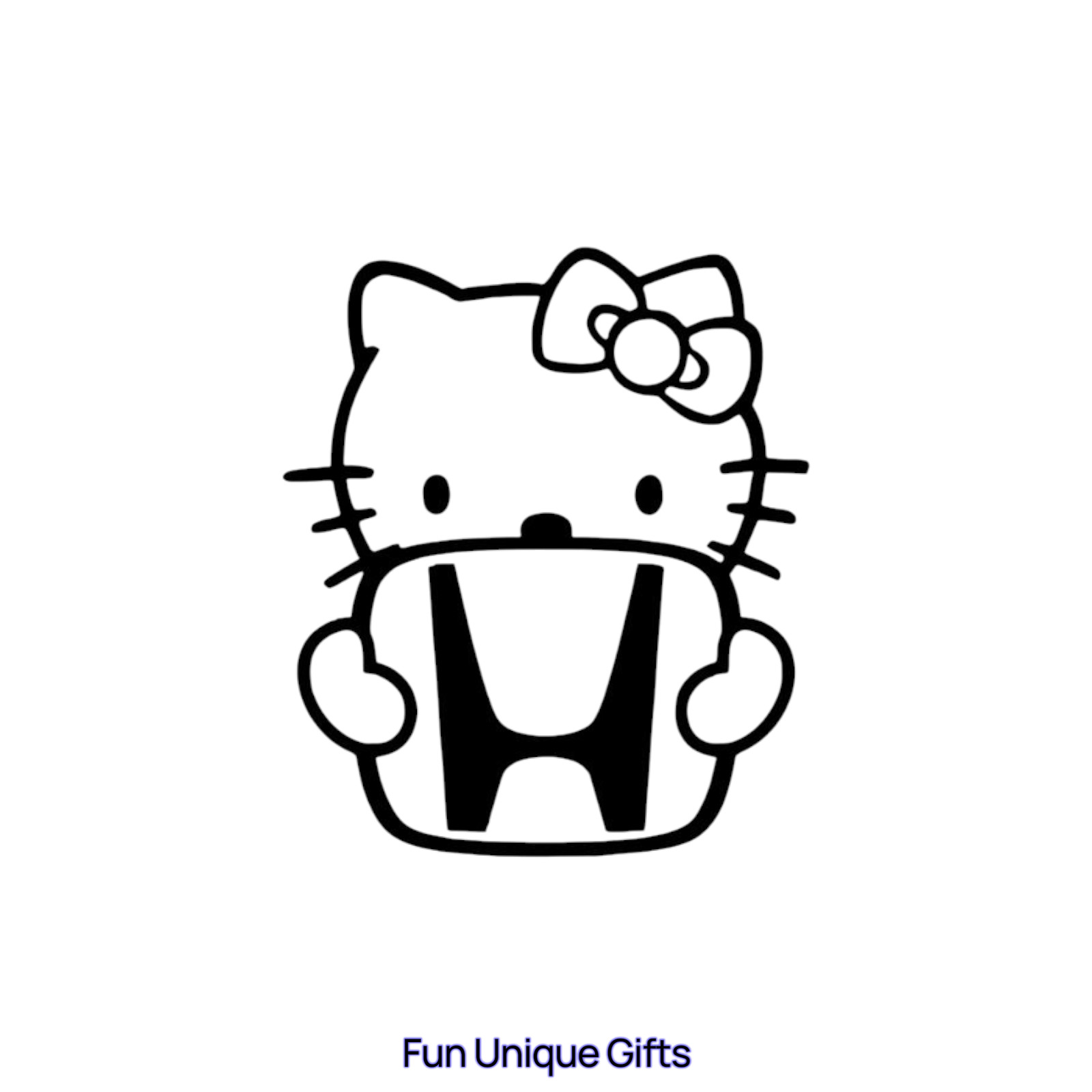 Hello Kitty Honda Vinyl Decal Sticker -Multiple Colors & Sizes- SHIPS FREE!