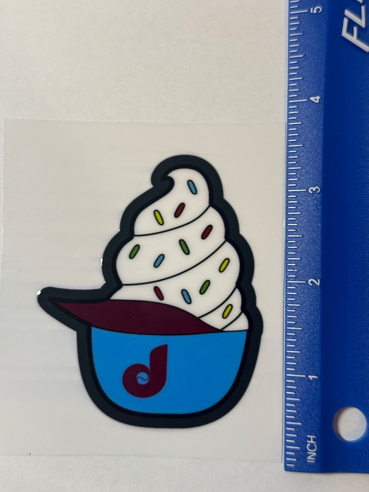 philly ice cream decal sticker, baseball