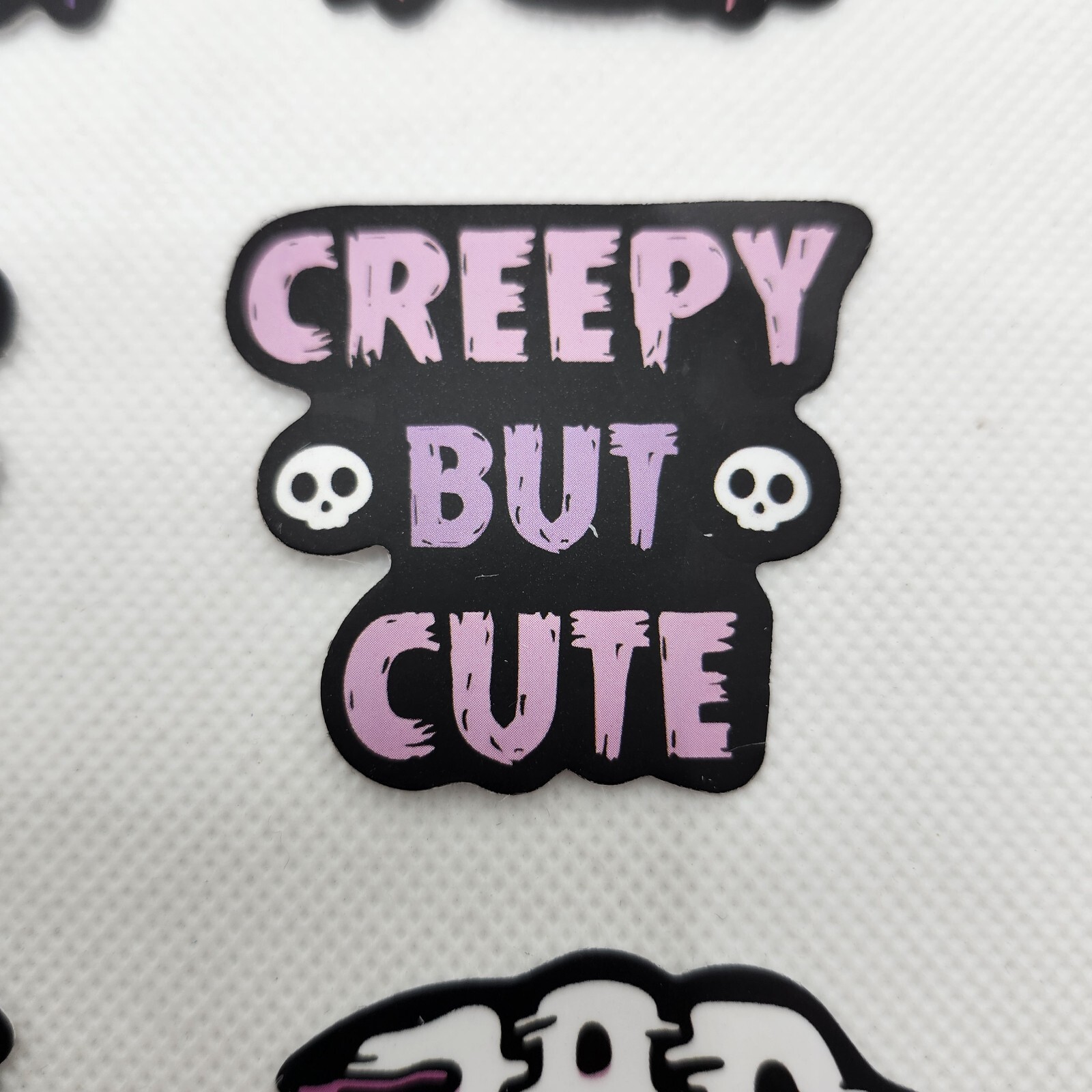 Lot Of 9 Morbid Goth Creepy Cute Dark Pastel Vinyl Waterproof Stickers Quotes