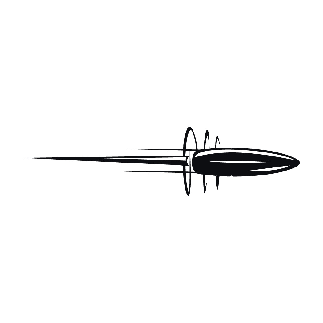 Flying Bullet Die cut decals