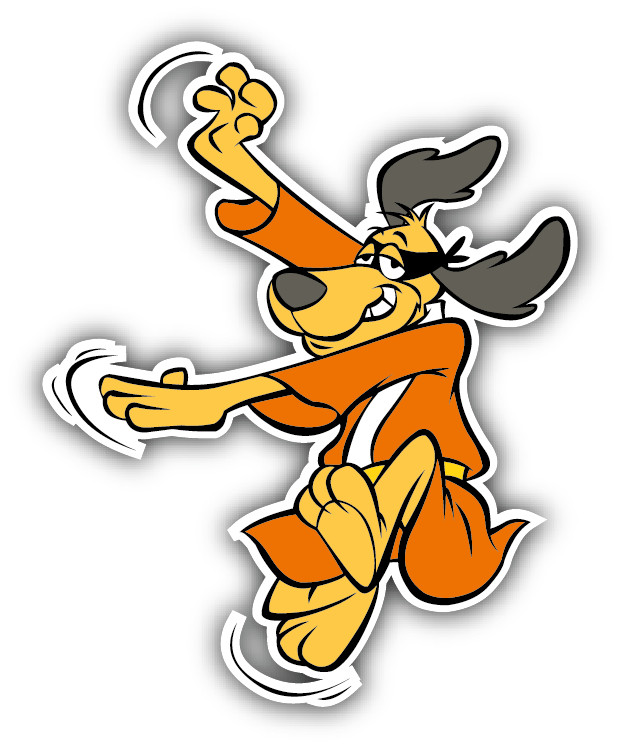 Hong Kong Phooey Jump Cartoon Car Bumper Sticker Decal 5"x 4"