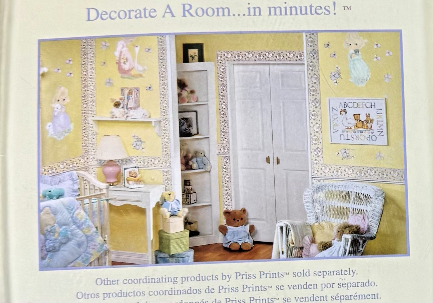 Vintage Precious Moments Nursery Wall Border 5”x15’ 1990s Baby Room Pastel Y2K