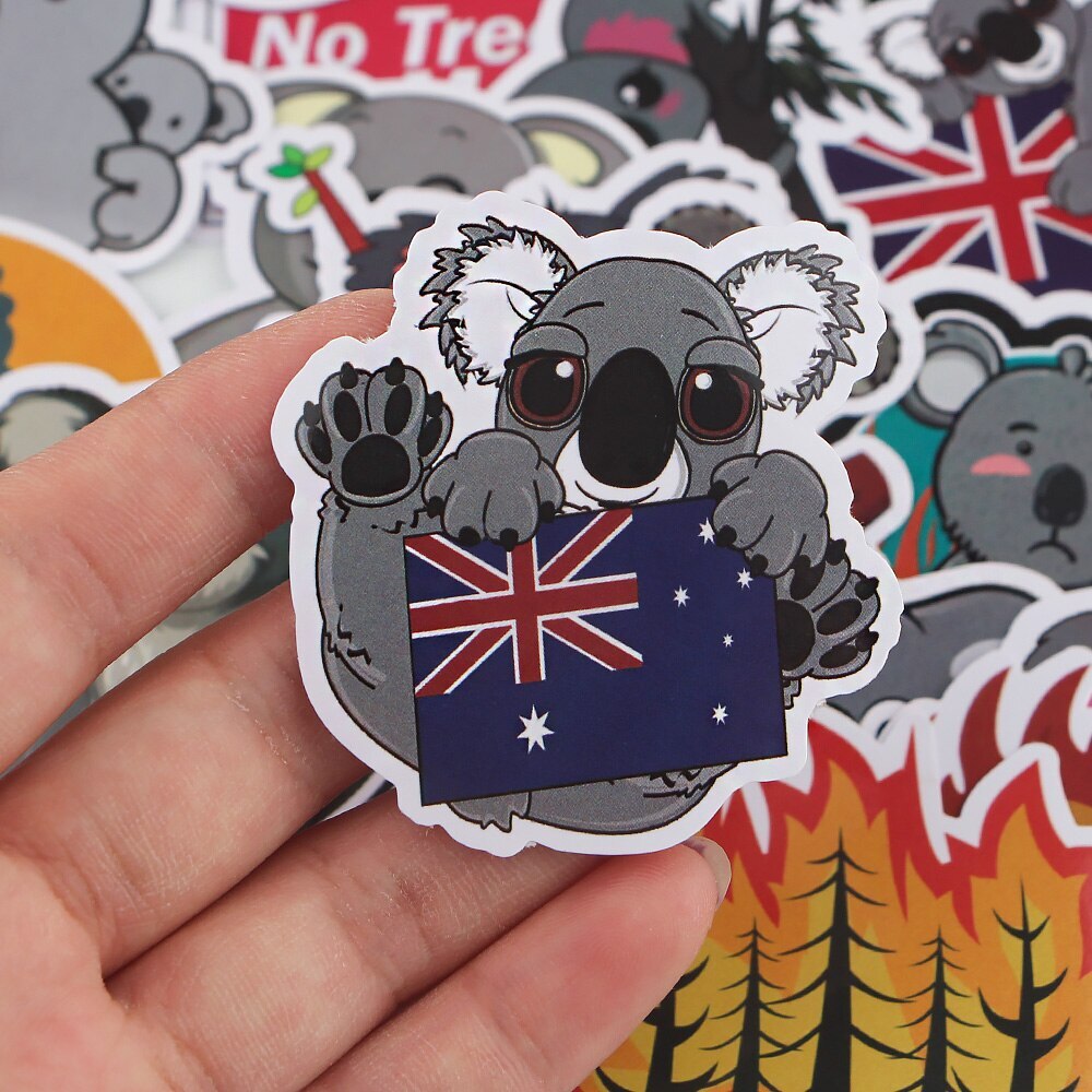 KOALA Vinyl Stickers [A] AUSTRALIA Animals BEAR ~Waterproof WATER BOTTLE Decals