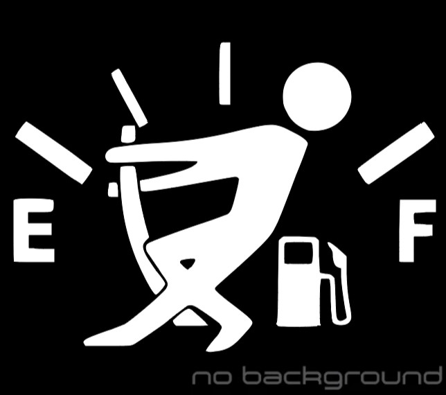 1pc Funny Car Vinyl Sticker High Gas Consumption Decal Fuel Gage Empty colors