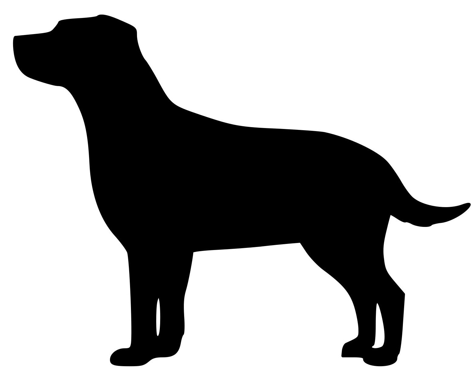LABRADOR RETRIEVER Vinyl Decal Sticker – Dog Yellow Black Lab (curled)