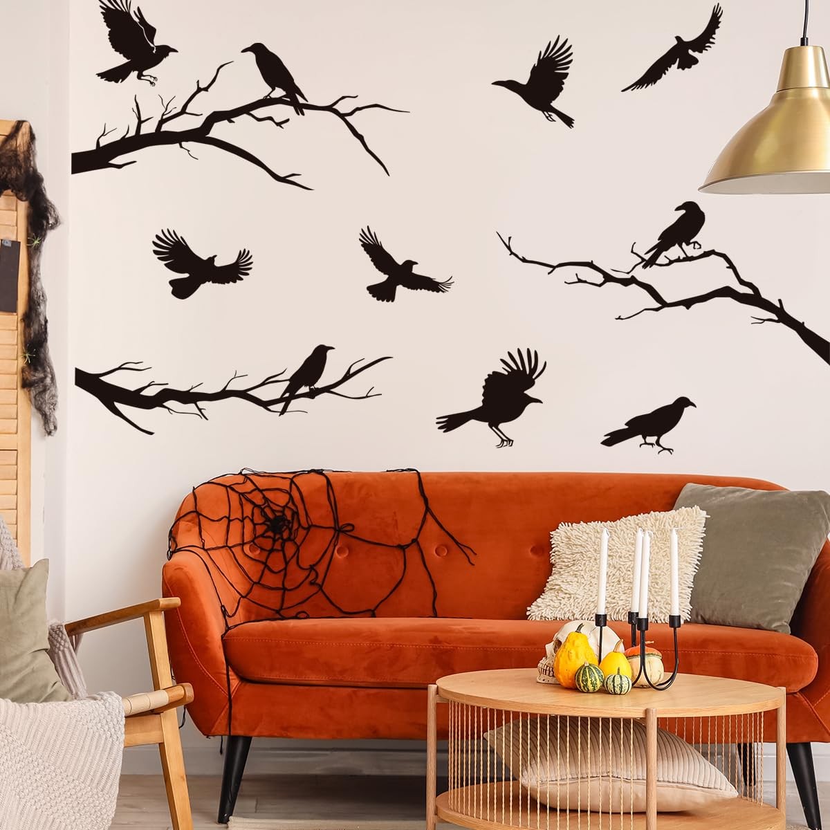 Raven Peel and Stick Wall Stickers – Black Crows, Winter Crows