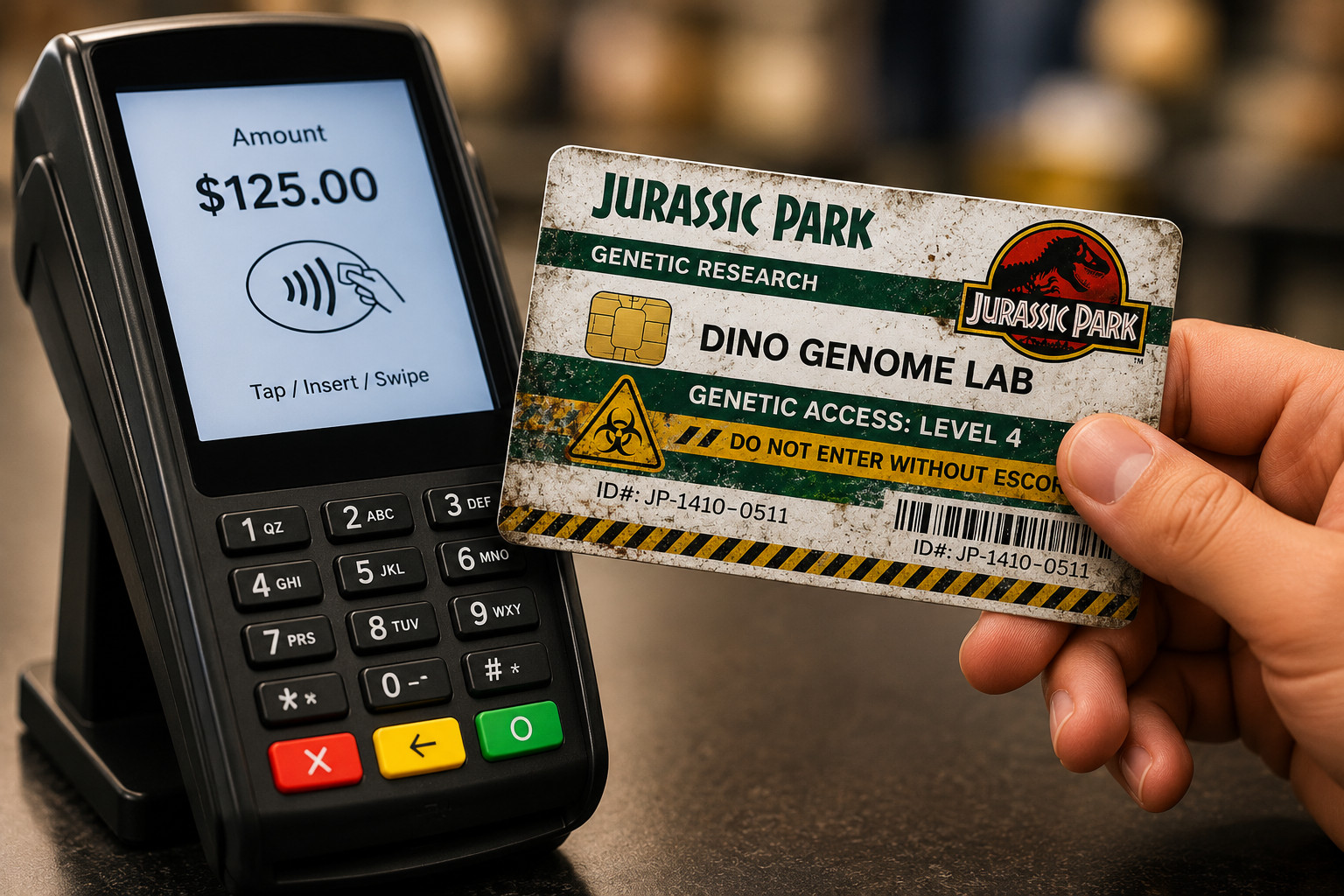 Jurassic Park Dino Genome Lab Credit Card Skin Vinyl Sticker Card Wrap
