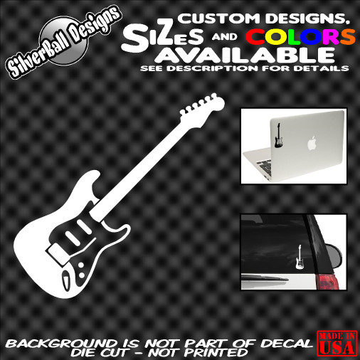 Fender Guitar Custom Vinyl sticker Laptop Car Window Gibson Stratocaster ESP Epi