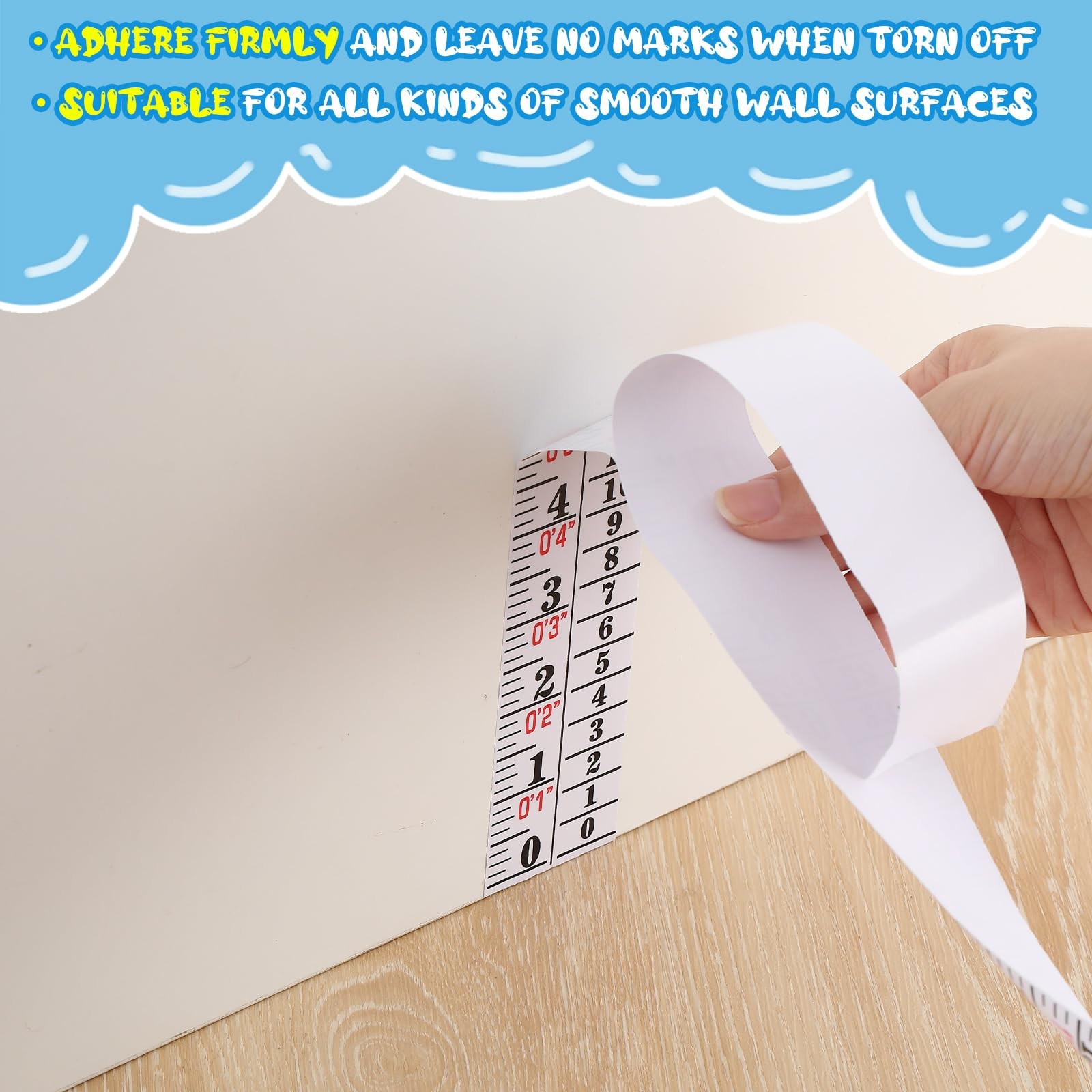 Tatuo Growth Chart Wall Labels Height Indicator 1 Count (Pack of 1), White