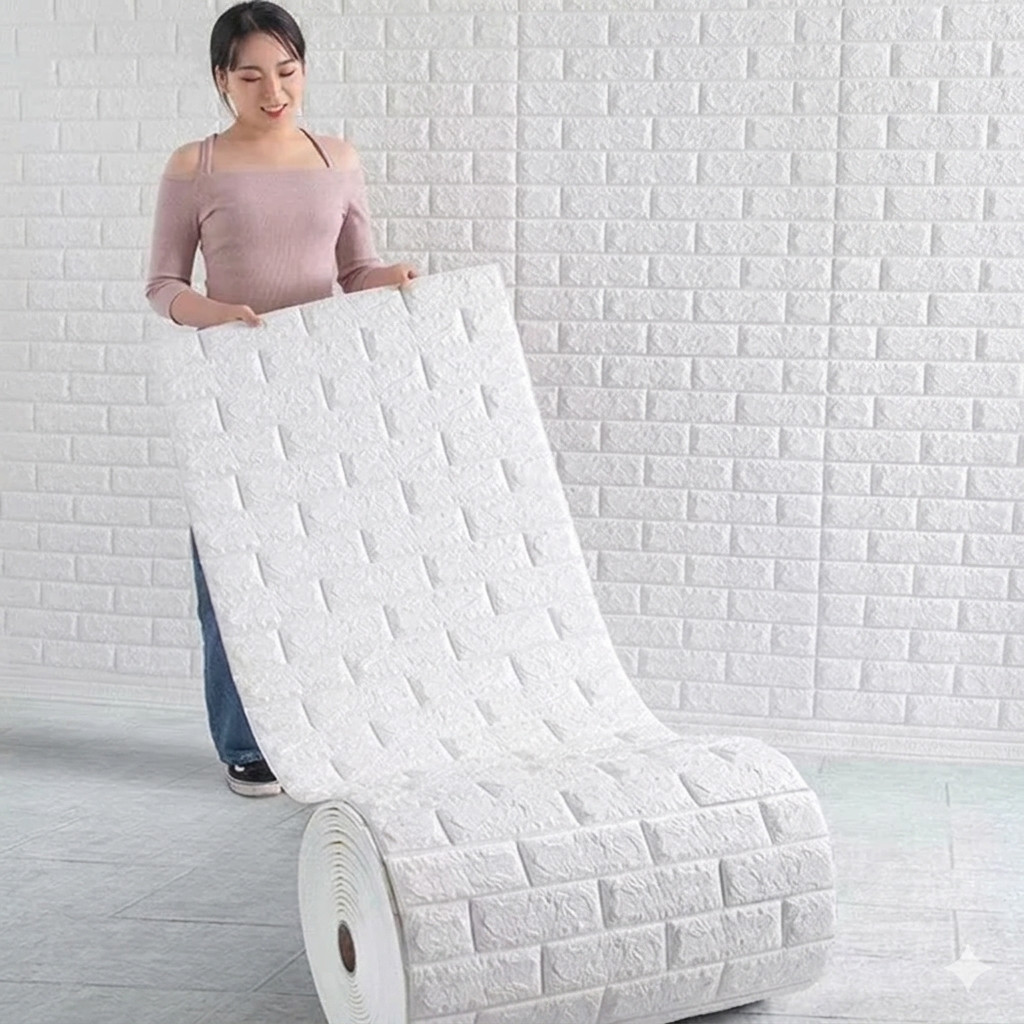 Brick Wall Sticker Self-Adhesive Wallpaper 3D Tile Foam Panel Waterproof Sticker