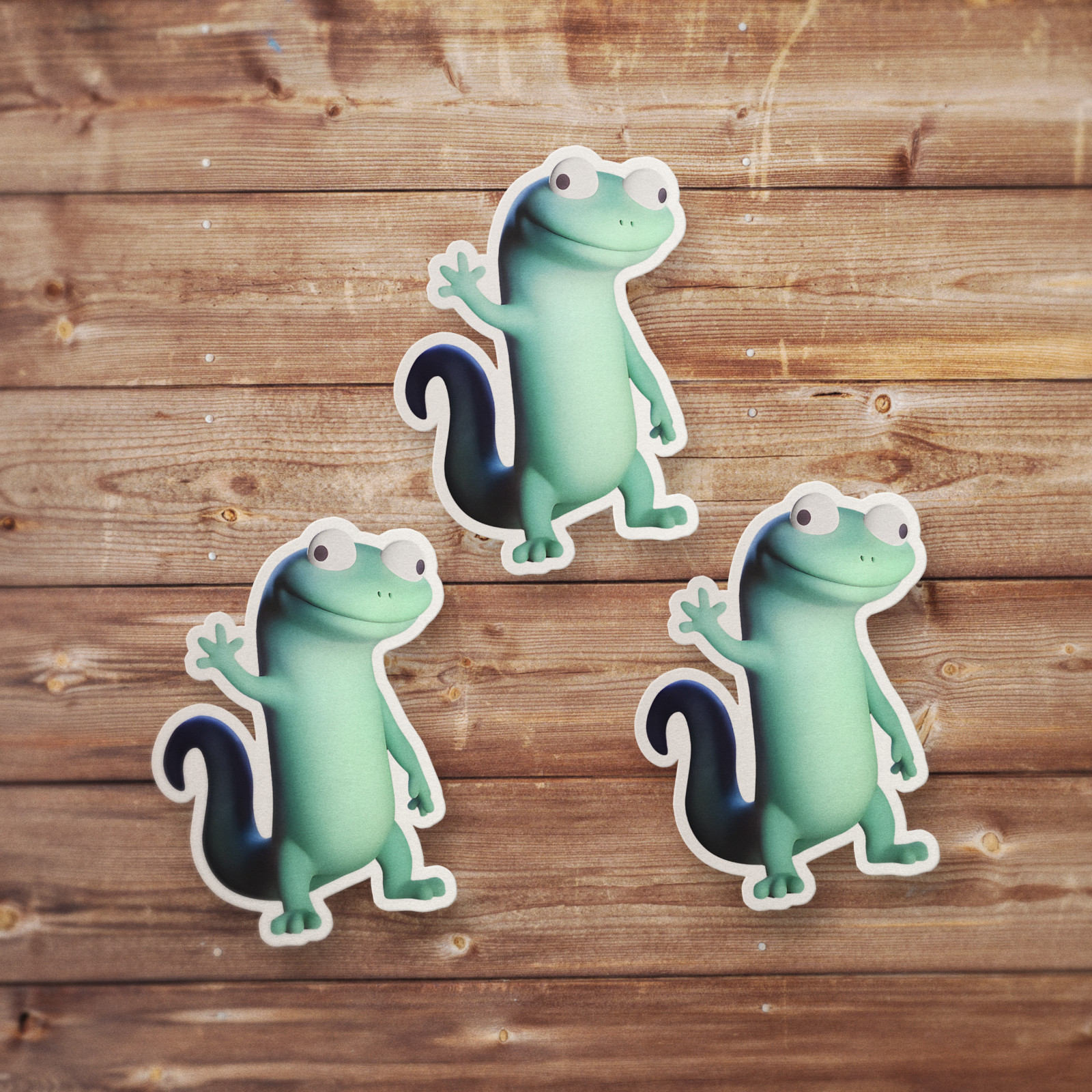 3 Pack of Lizard Meme Sticker Vinyl Decal – Laptops/Water Bottle/Car Window