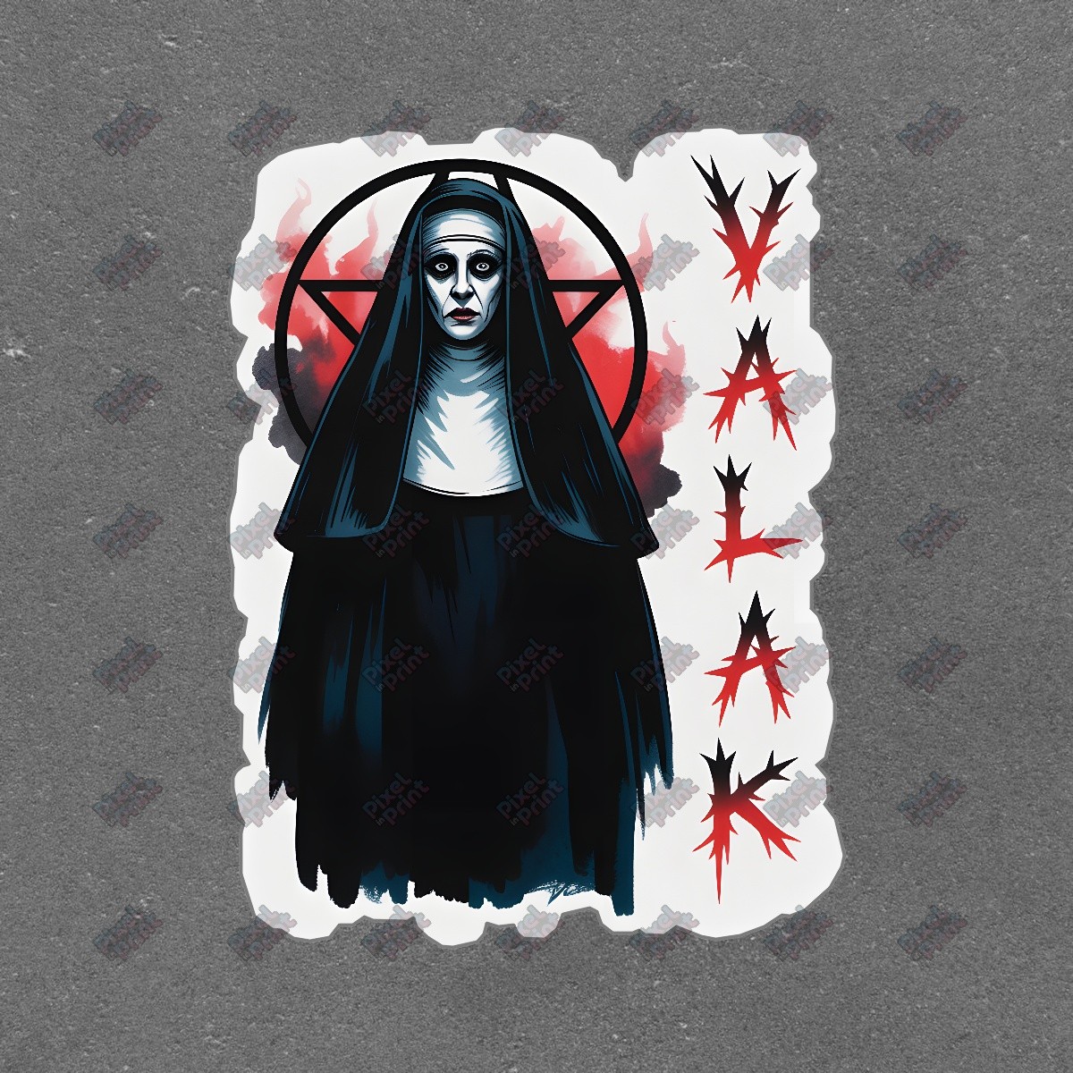 VALAK Nun Horror Art Sticker Dark Supernatural Decor The Conjuring #8951