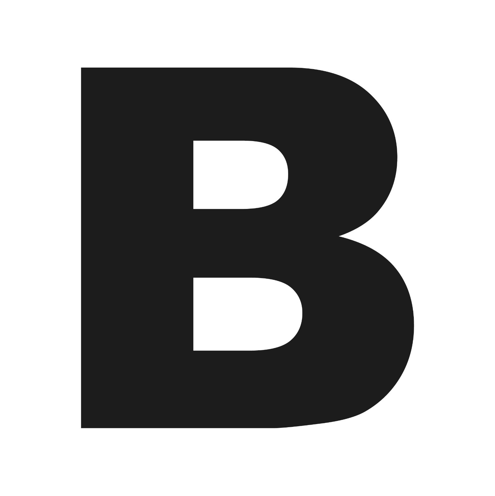 Letter B Initial Arial Black font Vinyl Sticker Decal Monogram Diploma