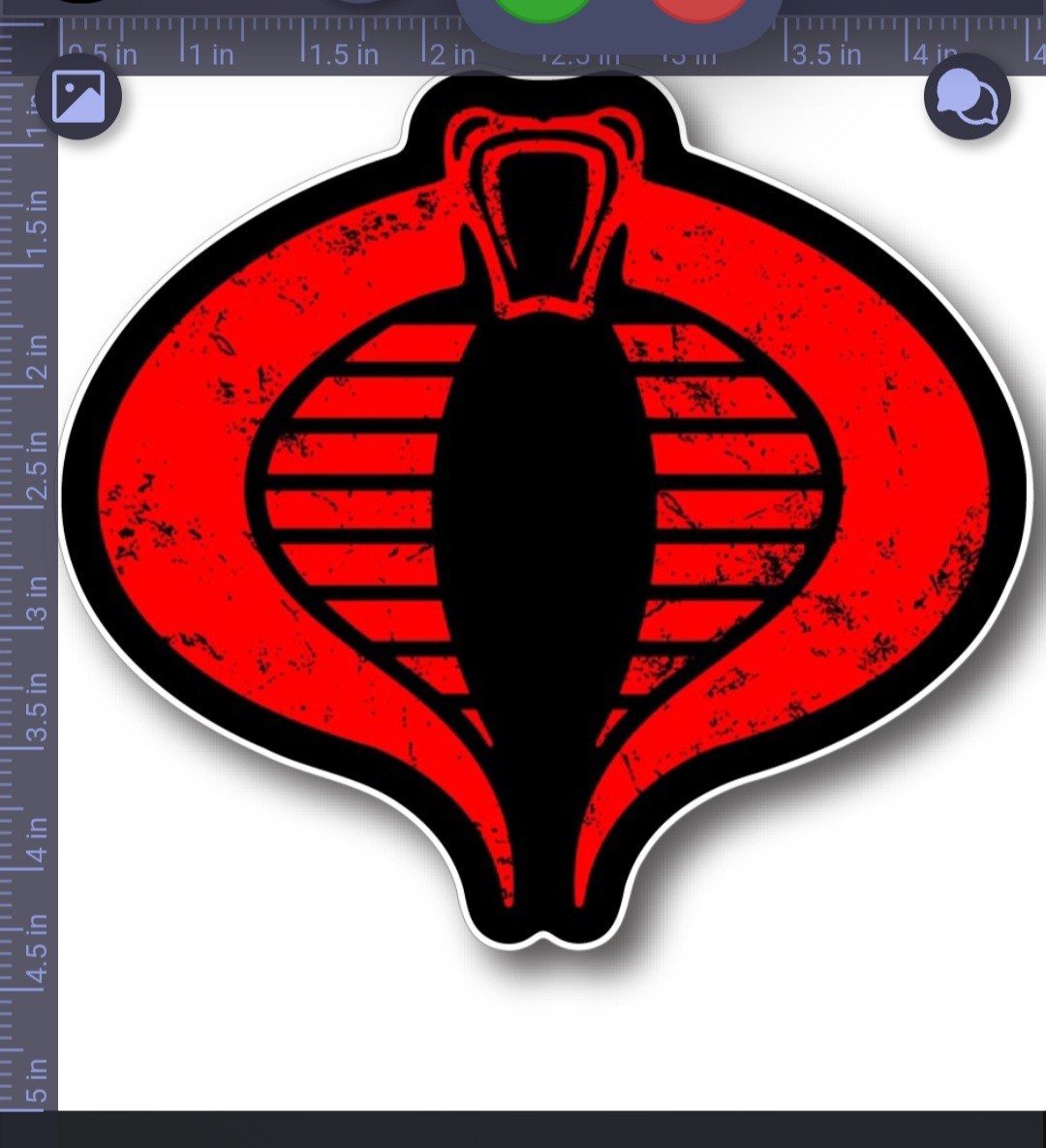 COBRA LOGO 4X4 VYNIL DIE-CUT STICKER