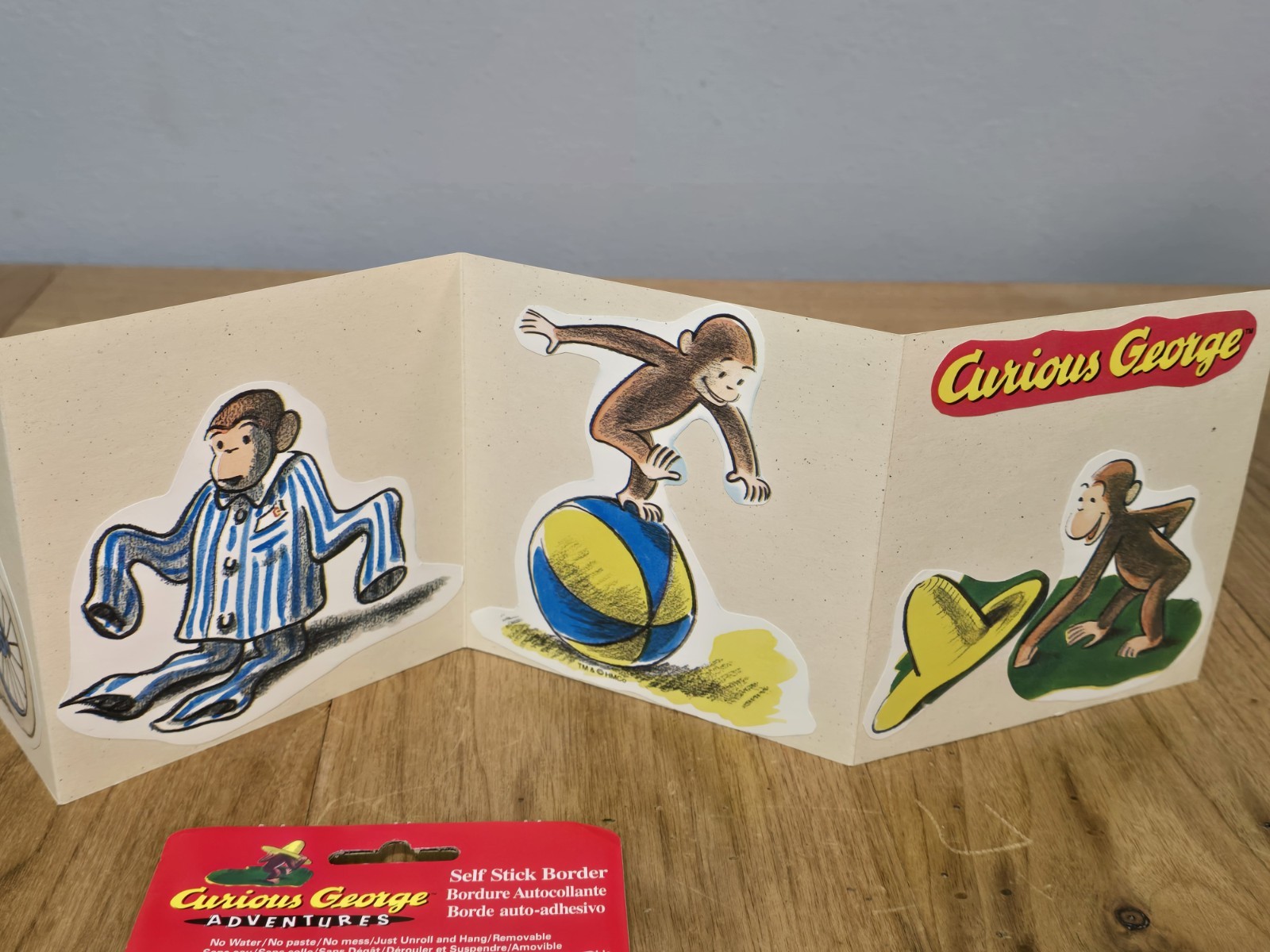Sunworthy Curious George Adventures Self Stick Border 8.5 Sq Ft & 6 Wall Decals