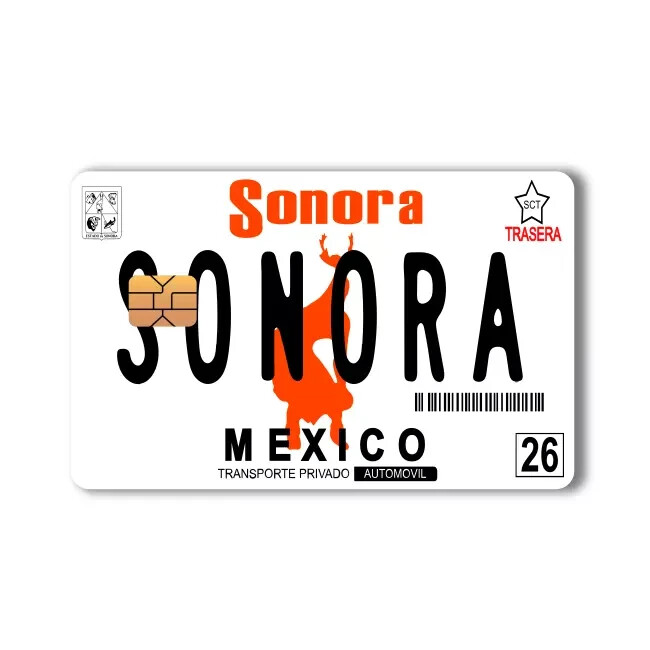 Mexican License Plate Sticker (4-Pack) | CHOOSE STATE | Mexico Placa Card Skin D