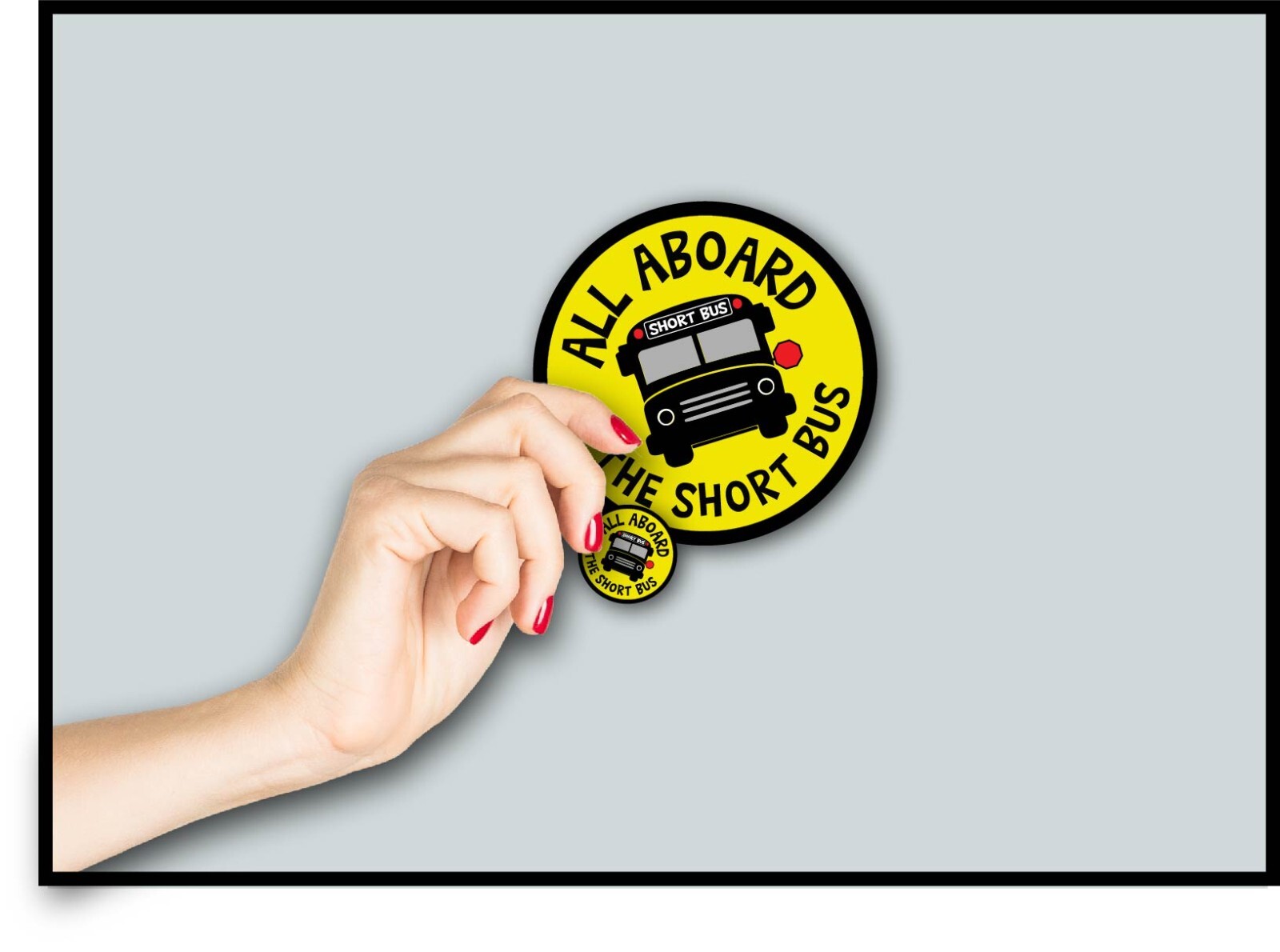 All Aboard The Short Bus Decal Sticker Funny Struggle Adulting Dumb Joke School