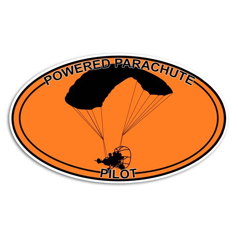 Powered Parachute Sticker Paraglider Decal Pilot Aircraft Ultralight Sky USA