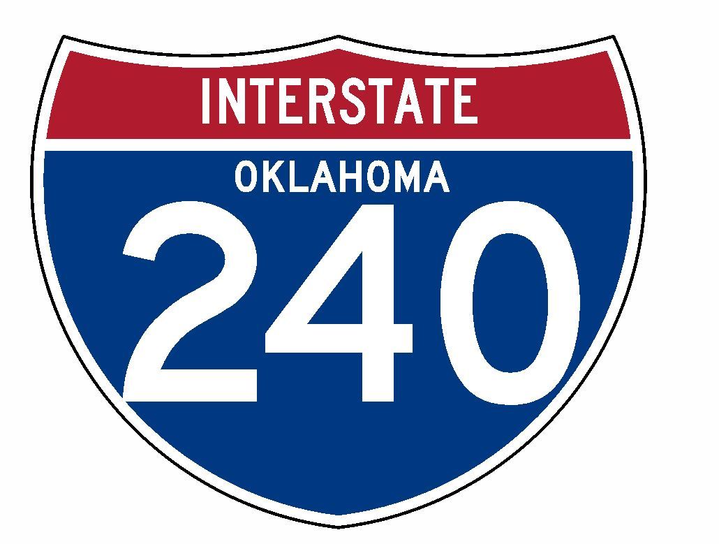 Interstate 240 Sticker R2027 Oklahoma Highway Sign Road Sign