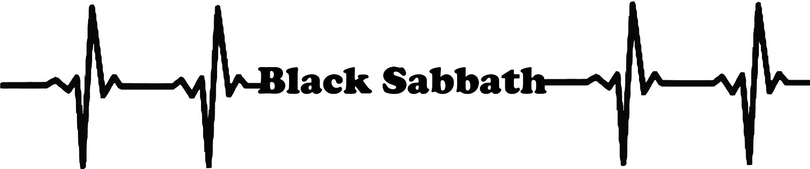 Black Sabbath heartbeat heart beat vinyl decal bumper sticker ozzy osbourne