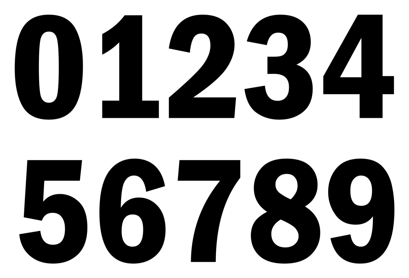 Large Storefront Address Numbers Vinyl Decal Window Franklin Gothic Demi Font