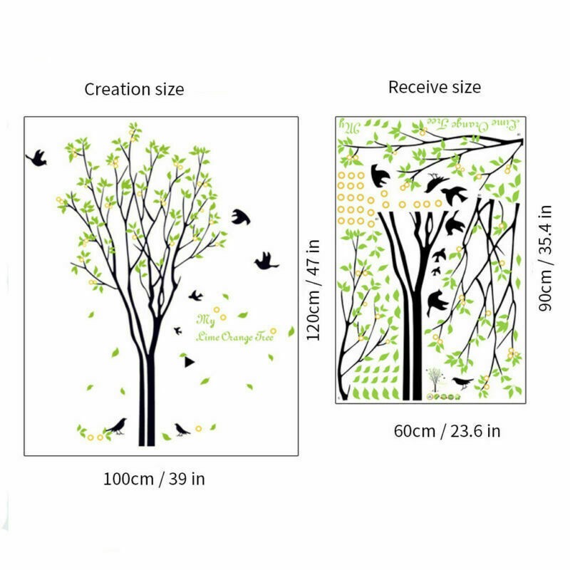 Simple Family Tree Wall Decal Sticker Large Vinyl Photo Picture Frame Room Decor