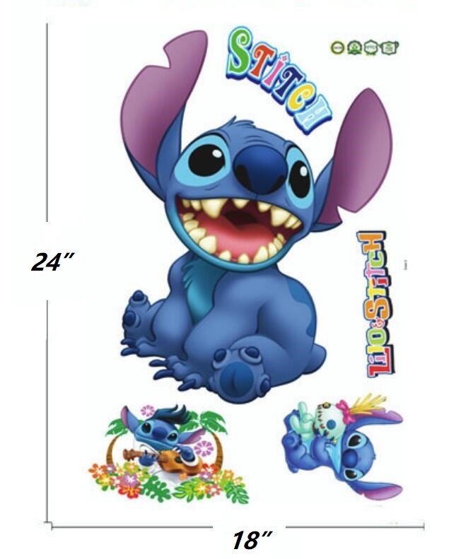 Large Lilo & Stitch Removable Wall Stickers Decal Kids Nursing Room Home Decor