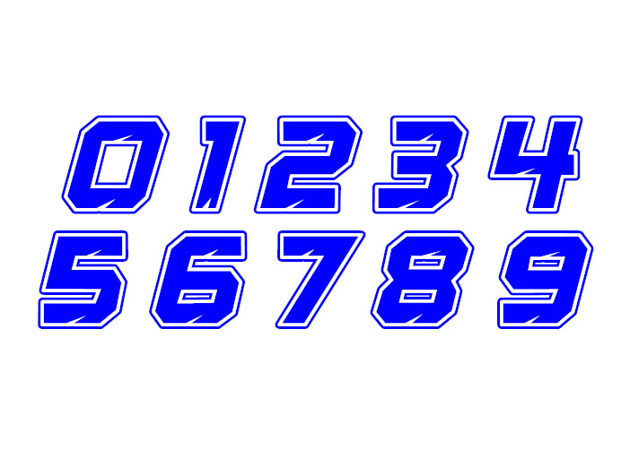 Adesivo stickers numero racing con nome gara moto scooter quad cross motard