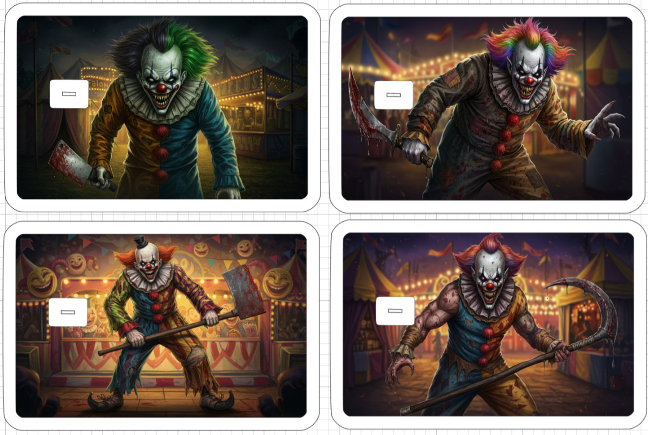 Killer Clown Credit Debit ATM Card Skin Sticker Circus Demon Evil Ghost Knife US