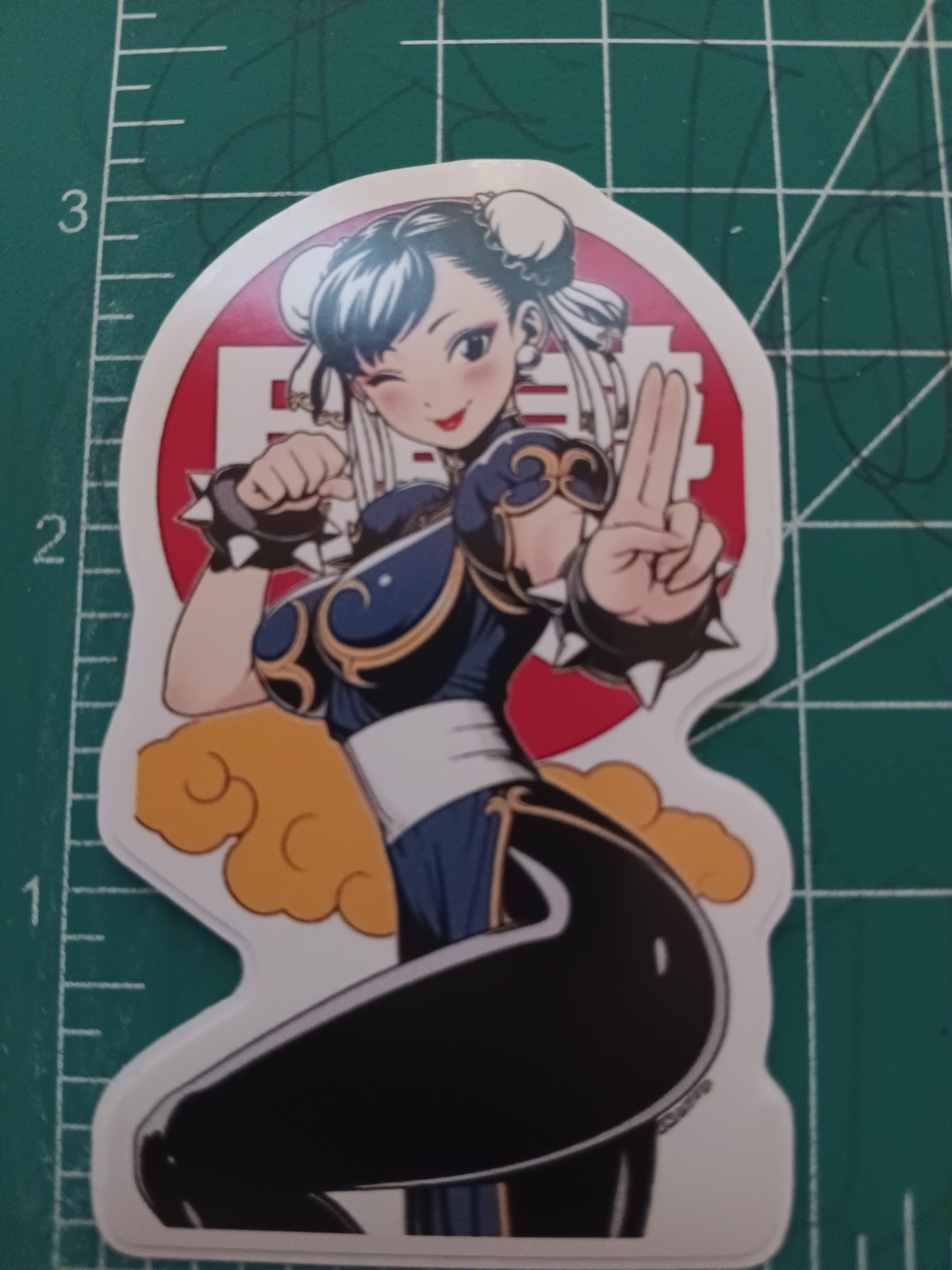 STREET FIGHTER 2 X CHUN LI X VYNIL DIE-CUT HIGH-GLOSS X 3X2 STICKER
