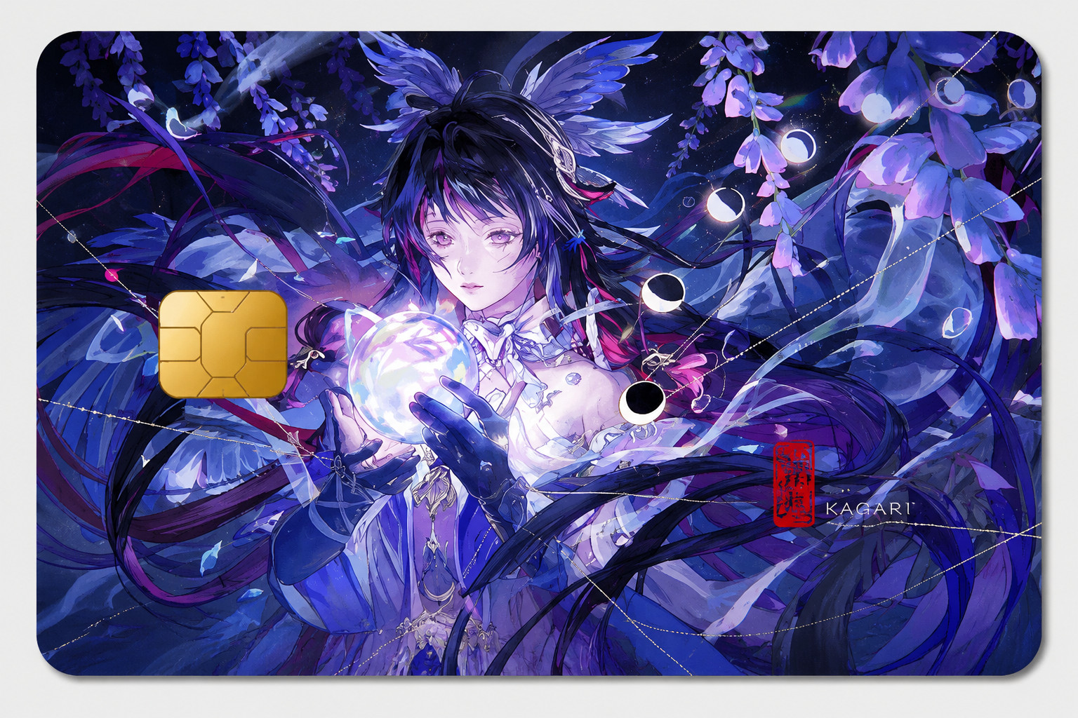 Portrait Glowing Orb Genshin Impact Columbina Debit Card Credit Card Skin