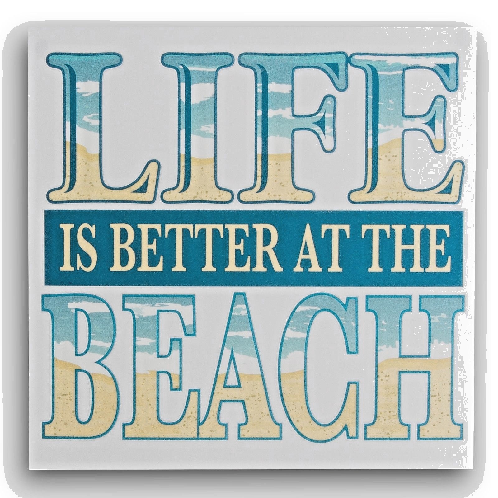 Beach Nautical Tropical Decor LIFE IS BETTER AT THE BEACH Vinyl Wall Decal