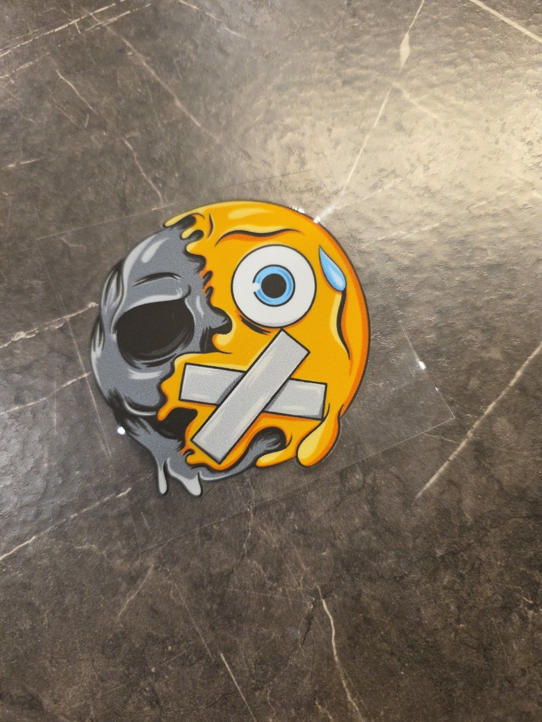 Cross Bandage Zombie Smiley Face Emoji UVDTF Decal Sticker Color Waterproof