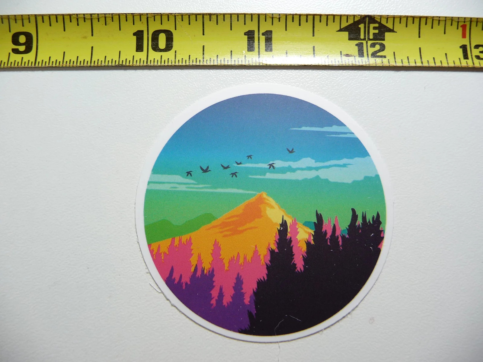 MOUNTAIN VIEW BIRDS SMALL STICKER DECAL CAMPING TRAVEL VACATION FUNNY