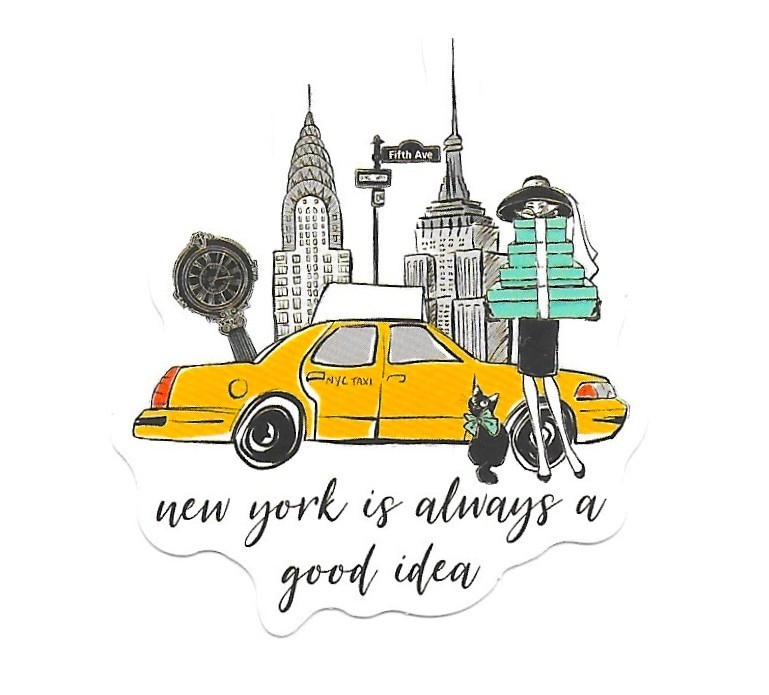 New York City NYC Fashion Quote Die Cut Sticker Journal Scrapbook Stationery Art