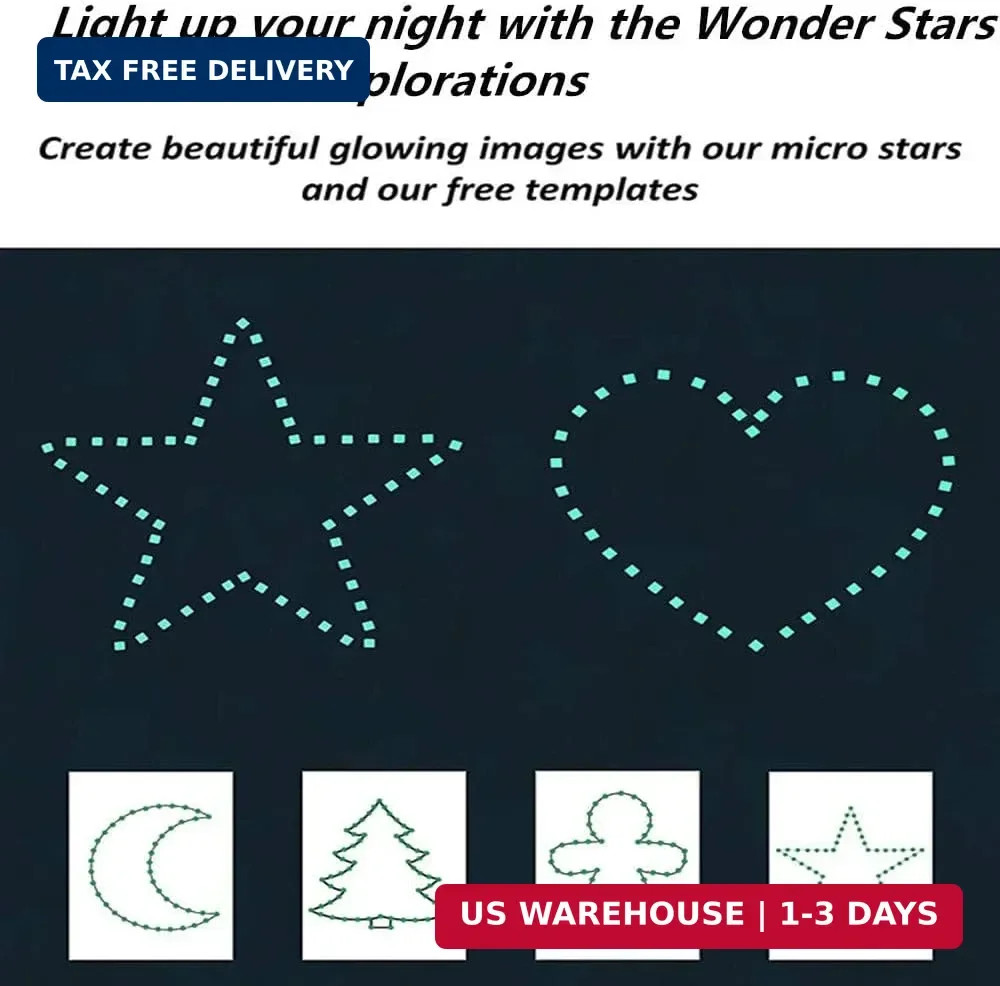 Glow in The Dark Stars Wall Stickers,Ceiling Star,Glowing Stars for Ceiling and