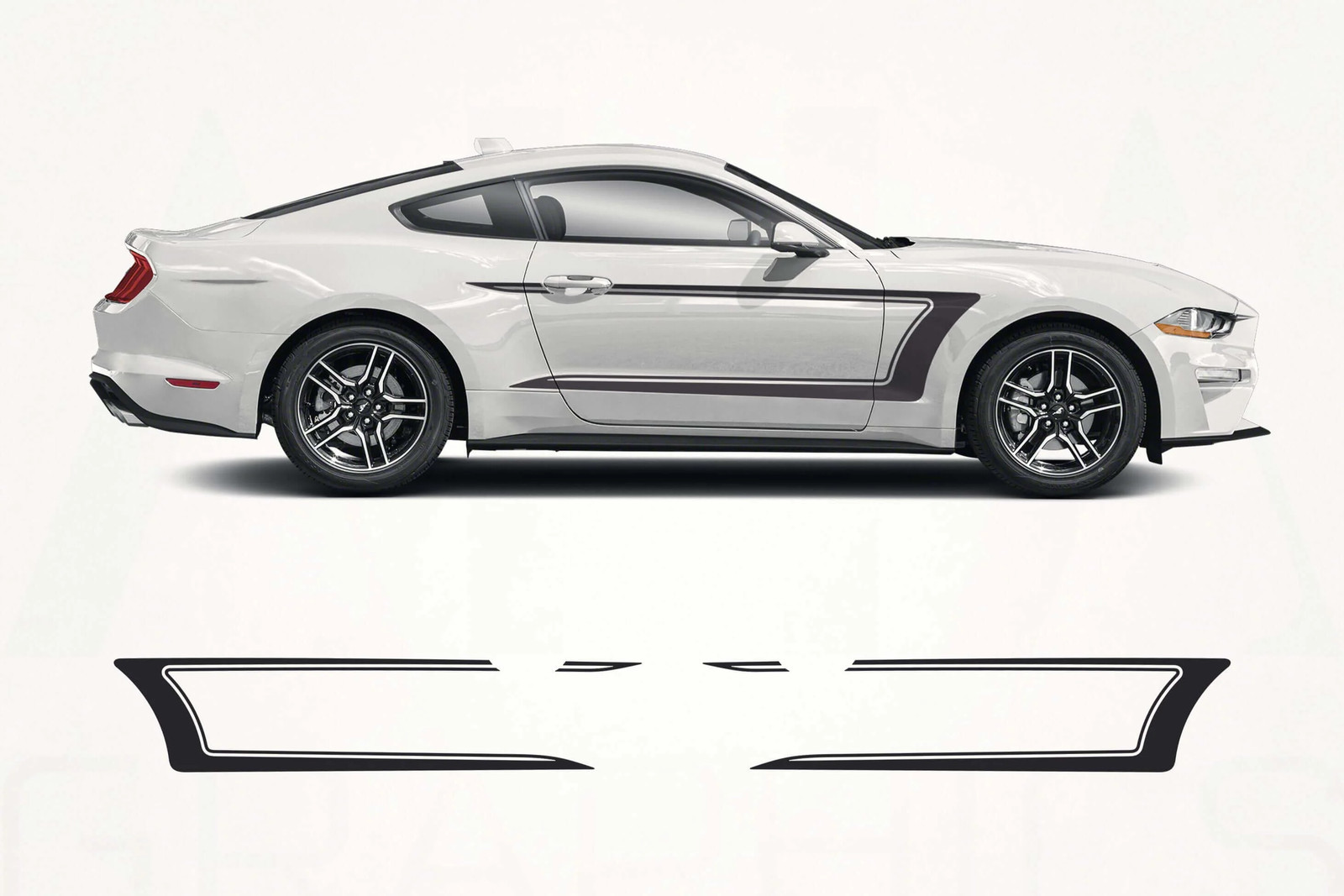 Aftermarket Ford Mustang Side Stripes Decals