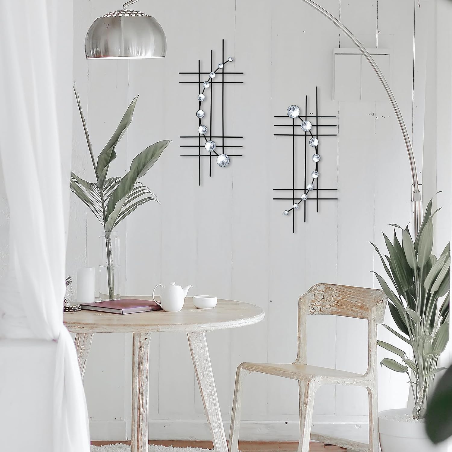 Elevate Your Space with 16.5"/24" Black Abstract Wall Art – 2 Piece Set