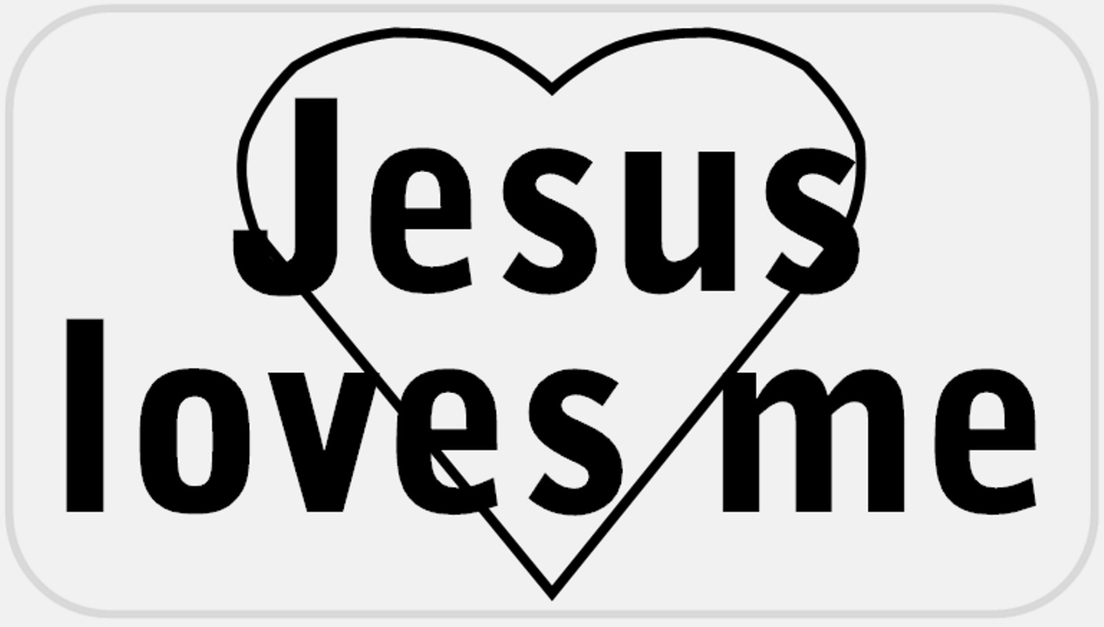 Jesus Loves Me – 50 Stickers Pack 2.25 x 1.25 inches – Heart Christian Christ