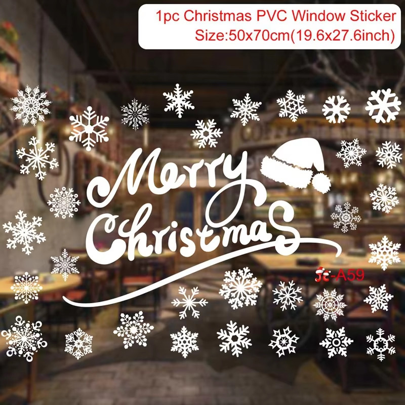 Christmas Window Stickers Christmas Wall Sticker Kids Room Wall Decals Merry Chr