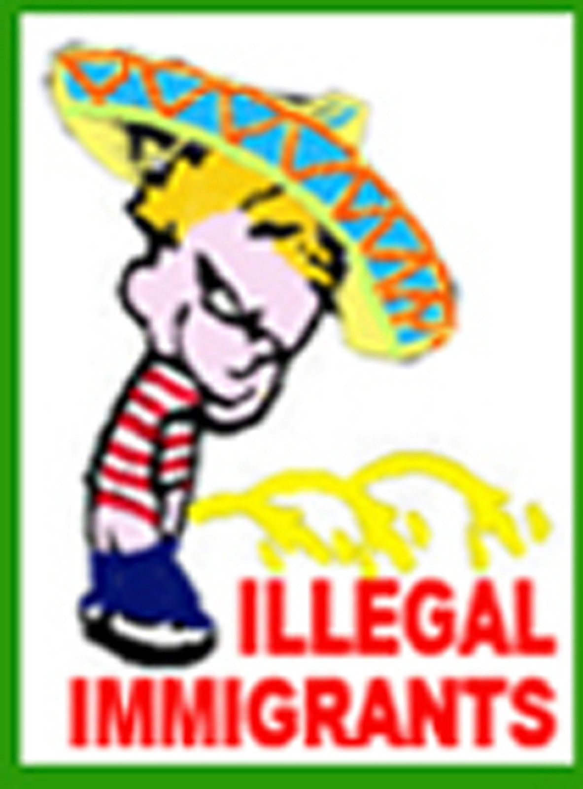 Calvin peeing on illegal immigrants, SP-8