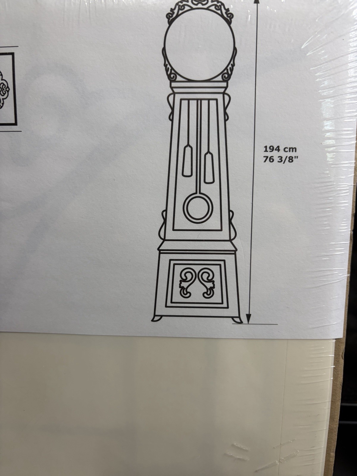 IKEA Mortorp Grandfather Clock Wall Decal Decor Anne de Graffe 76" Tall #21675