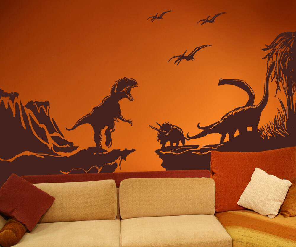Jurassic Dinosaur Wall Decal. Dino World for Kid's Playroom Decor. #GFoster170