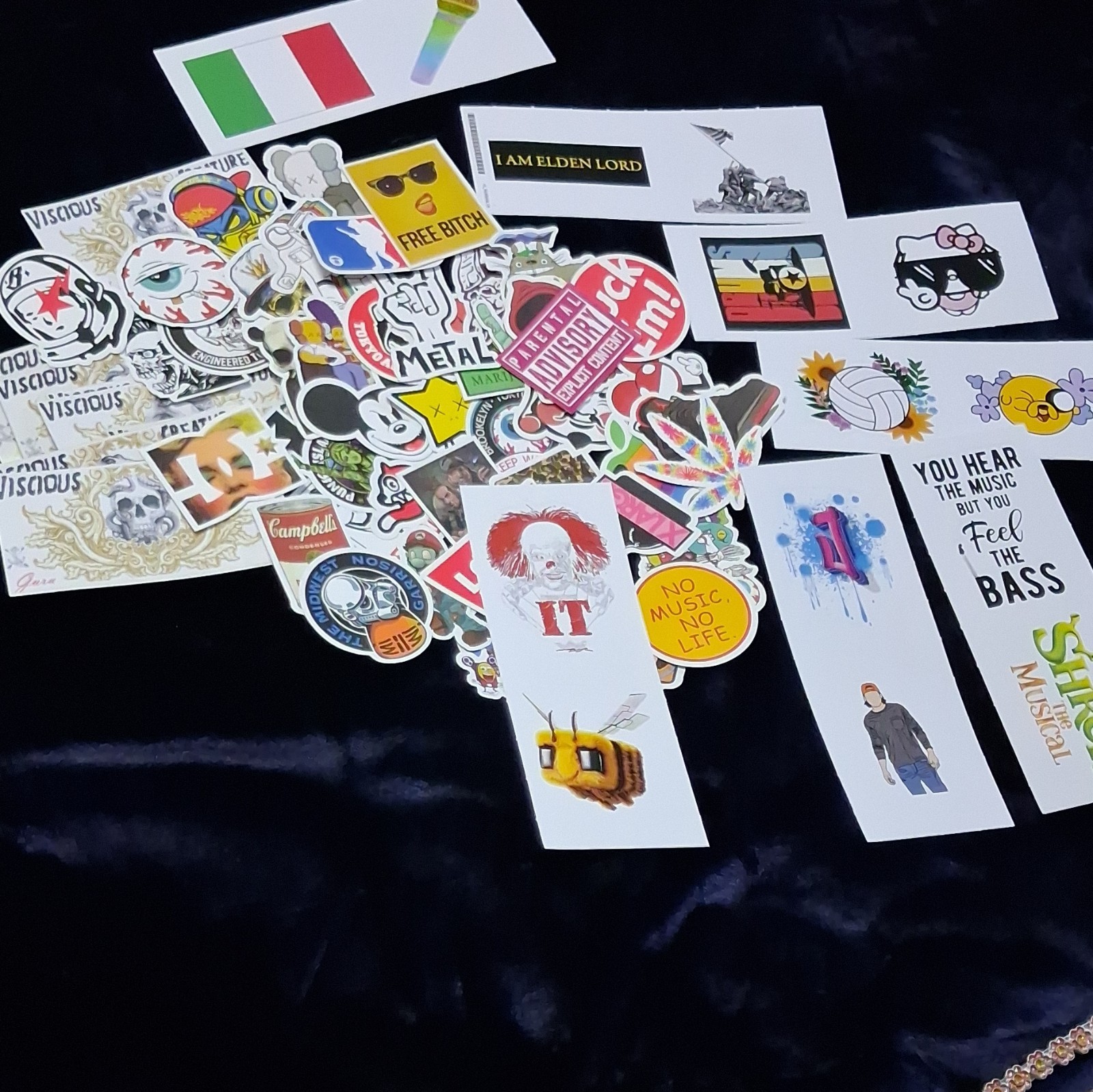 Assorted Music Sticker Lot, Multicolor Mixed Designs & Decals