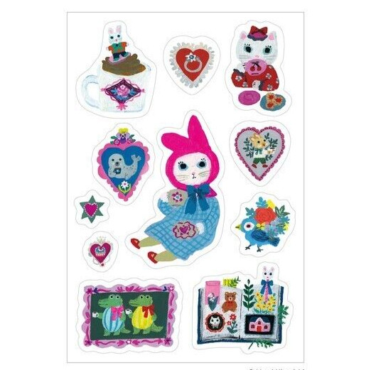 Yumi Kitagishi Multi Stickers ART TIME/TEA TIME 11 Patterns 1 Each JAPAN NEW
