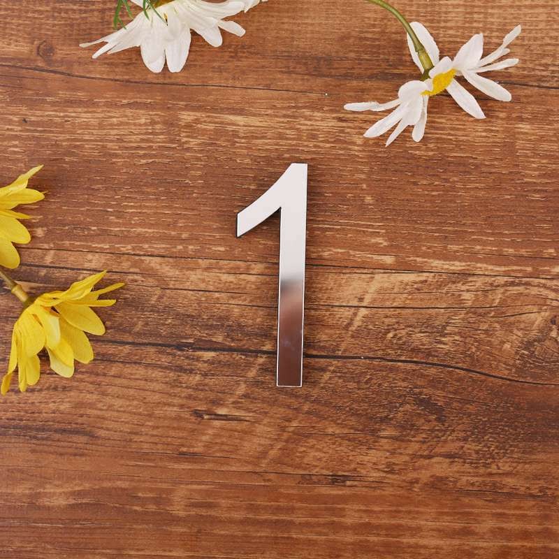 Wall Stickers Home Decoration Numerals Decor Acrylic Mirror Word Arabic Eva