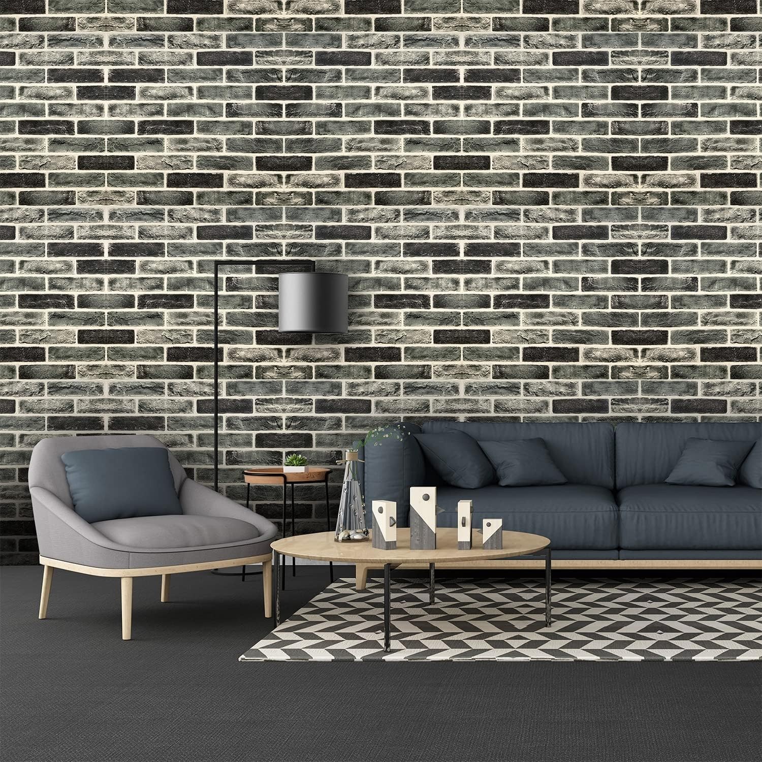 High-Quality Grey Faux Stone Wall Panel – 52 Sq.Ft Peel and Stick Design