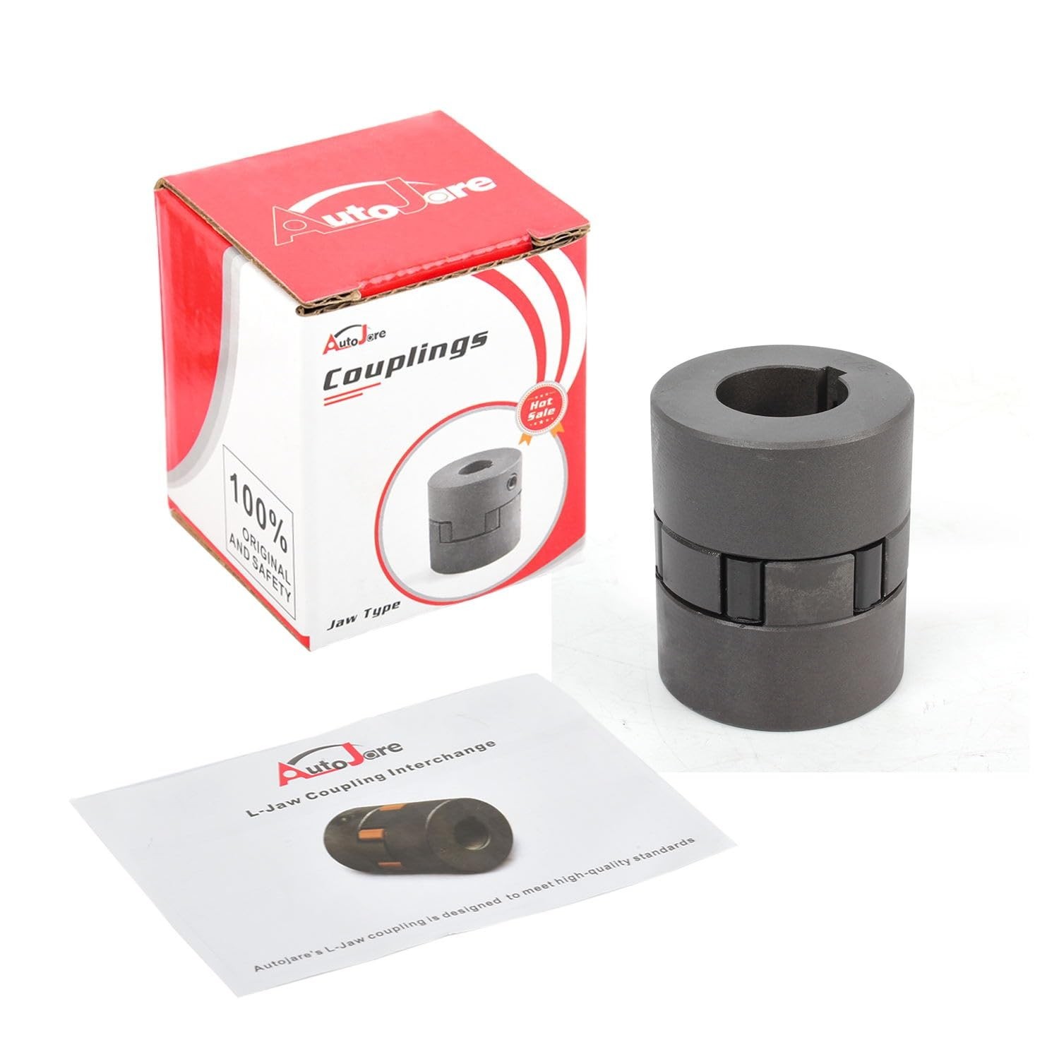 1/2" to 7/8" L075 Flexible 3Piece LJaw Coupling Set & BunaN NBR Rubber Spider